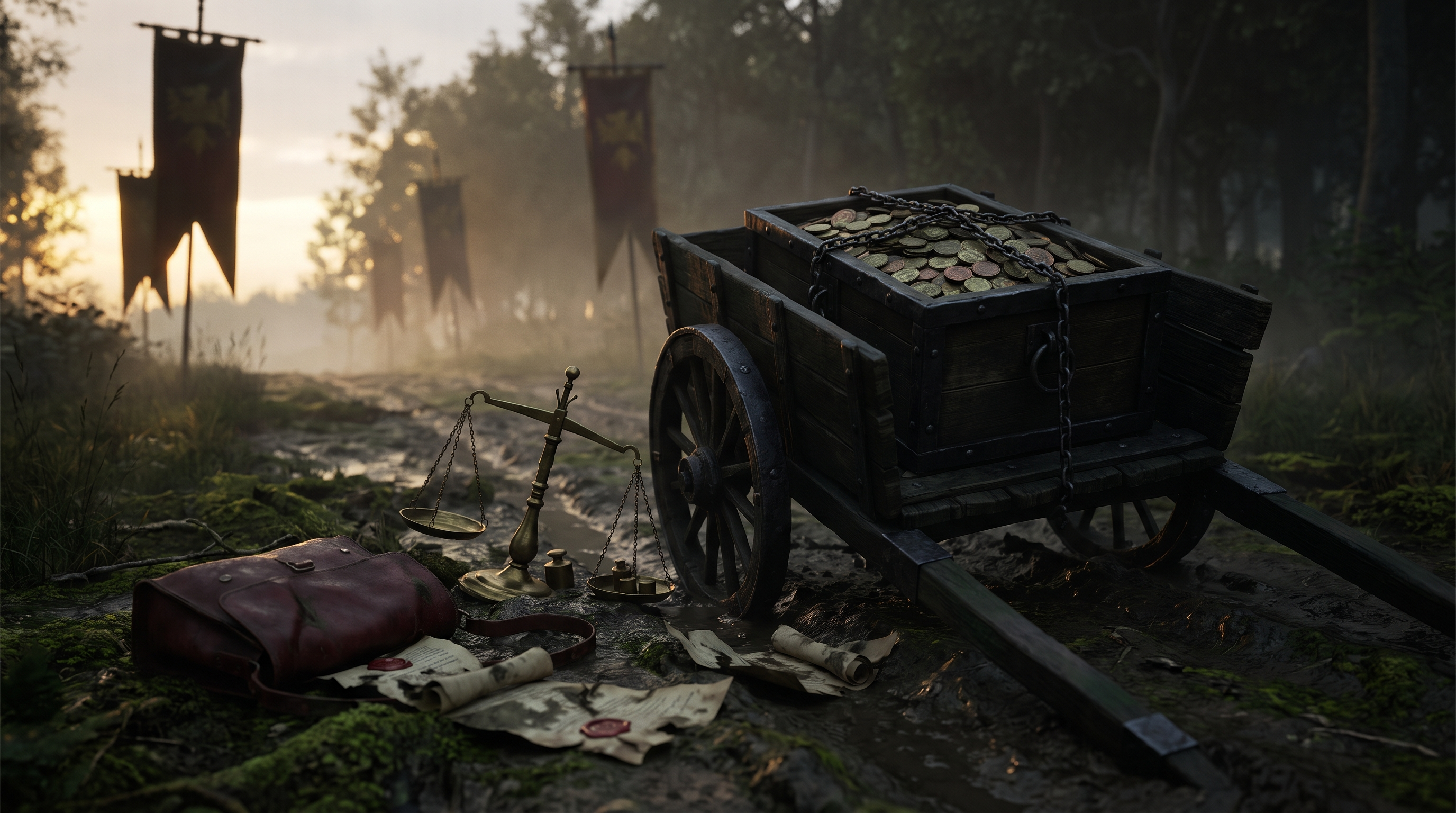 The tax cart on the forest road